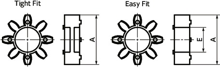MJC-CSK-GRFlexible Coupling - Jaw-Type - Clamping + Key Type