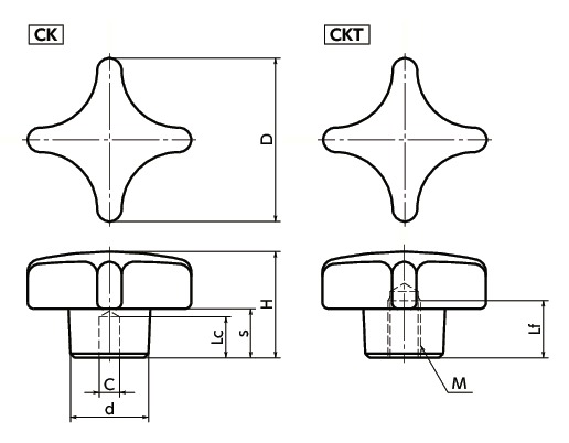 CKTStar Knob 寸 法 図