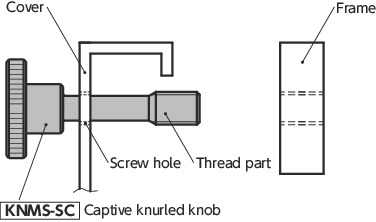 KNMS-SCCaptive Knurled Knobs