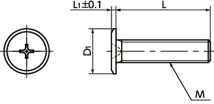 SEQSCross Recessed Head Cap Screws with Extra Low Profile - Stainless Steel寸法図