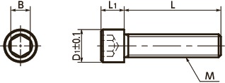 SNSS-SDSocket Head Cap Screws with Small Head寸法図