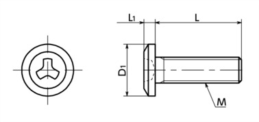 SRSHSTamper Resistant Cap Screws with Ultra Low Profile寸法図