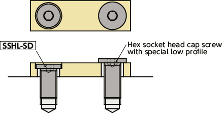 SSHL-SDSocket Head Cap Screws with Ultra Low Profile & Small Head - 316L Stainless Steel