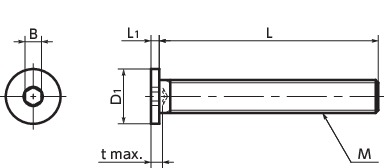 SSHS-FTSocket Head Cap Screws with Ultra Low Profile (Full Thread)寸法図