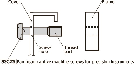 SSCZSPan head captive machine screws for precision instruments (miniature screws)