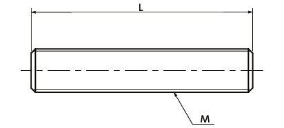 SPA-ZPlastic Threaded Rod - RENY寸法図