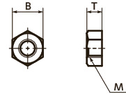 SPV-NPlastic Screws - Hex Nuts / Washers - PVDF寸法図