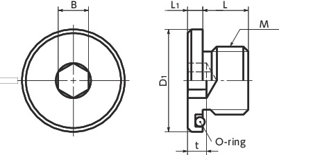 SFMS-MHex Socket Flange Head Screw Plugs寸法図