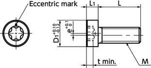 SLEC-A-ELClamping Screws with Eccentric Head寸法図