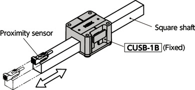 CUSB-1BQuick Positioning Brackets - For Square Shafts - 1 Button Type