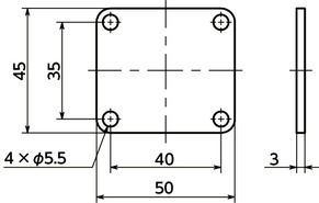 CUSB-1BQuick Positioning Brackets - For Square Shafts - 1 Button Type