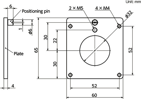 EOTAP-200Mounting Plates for High Torque Adapters寸法図