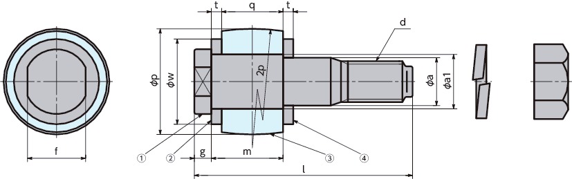 FCLFlexible Flanged Shaft Coupling寸法図