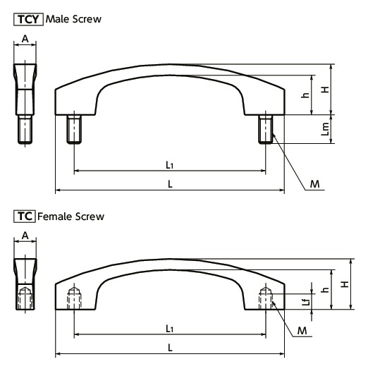 TCZinc Pull寸法図