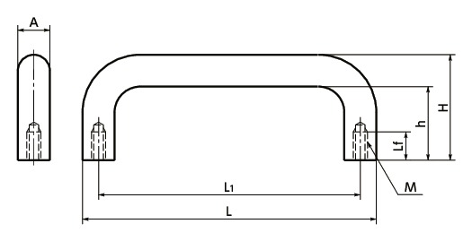 UNFSStainless Steel U - shaped Pull寸法図