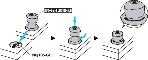 NQTS-F-NI-GFQuick Release Fasteners - Knob Type - Free Slide