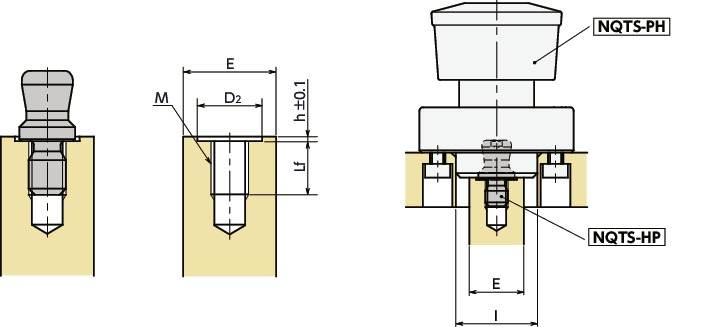 NQTS-HPHold Pins for Quick Release Fasteners 