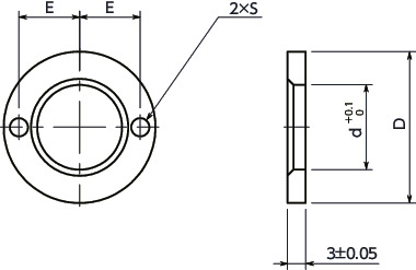 NQTS-SPCRSpacers for Quick Release Fasteners寸法図