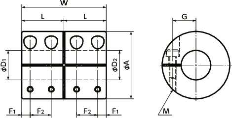 MLRS-CRigid Couplings - Clamping Type寸法図