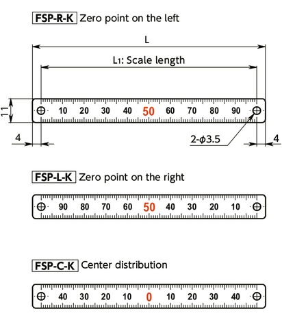 FSP-KScale Plates (Horizontal Type)寸法図