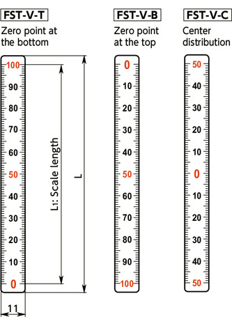 Dán FST-VScale (Loại dọc) 寸 法 図