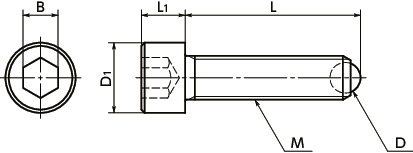 SCBS-CEClamping Bolt - Ceramic Ball寸法図