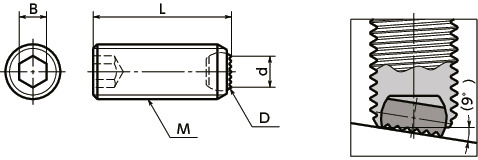 SCS-GBClamping Screws - Knurled Ball - with Reversal Protection Mechanism寸法図