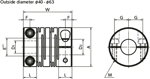 MSTS-CFlexible Couplings - Slit Type - Clamping Type