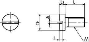 SICX-SXSlotted Pan Head Screws (Silicon Carbide)寸法図