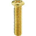 Brass Cross Recessed Micro Pan Head Machine Screws - Type 0-1