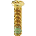 Brass Cross Recessed Micro Pan Head Machine Screws with Nylon Patch - Type 0-1