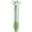 Cross Recessed Micro Flat Head Machine Screws with Nylon Patch - Type 0-3
