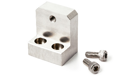 NLSDNSStoppers for Linear Guides, Base Mounting, Stainless Steel, with Fine Threaded Hole for Positioning