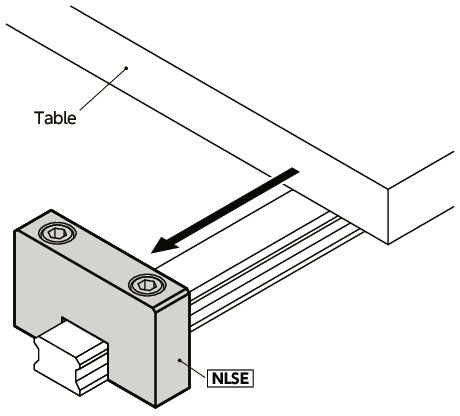 NLSEStoppers for Linear Guides, Base Mounting, Steel