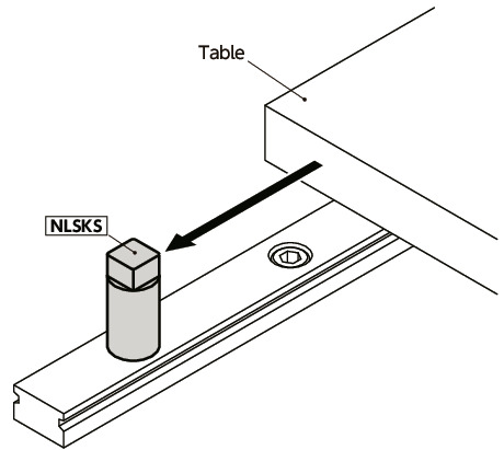 NLSKSStoppers for Linear Guides, Rail Mounting, Stainless Steel