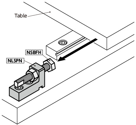 NLSPNStoppers for Linear Guides, Compact Type, Steel, with Fine Threaded Hole for Positioning 
