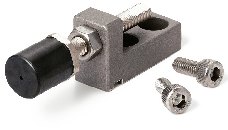 NLSPNS-UStoppers for Linear Guides, Compact Type, Stainless Steel, with Stopper Bolt with Urethane Pad