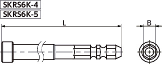 SKRS6KSystem 6 Driver Bits for Tamper Resistant Screws寸法図