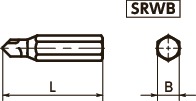 SRWBTri-wing Bits for Tamper Resistant Screws寸法図