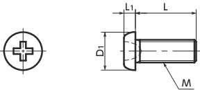 SNZTTitanium Pan Head Machine Screws for Precision Instruments (Miniature Screws)寸法図