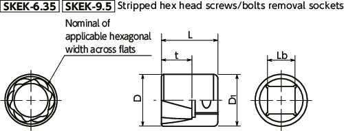 SKEK-SETStripped Hex Head Screws/Bolts Removal Socket Sets