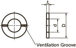 SWAS-VF-PCWashers with Ventilation Grooves - Chemical Polish寸法図