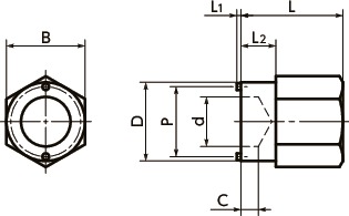 BRWSpecialty Wrenches for Ball Rollers寸法図