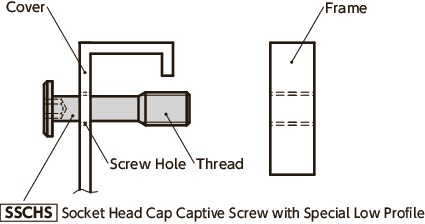 특수 로우 프로파일 SSCHSSocket 헤드 캡 고정 나사