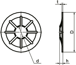 SWAS-SCRetaining Washers寸法図