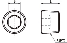 SPE-RPlastische schroef - Inbusschroefpluggen - PEEK寸法図