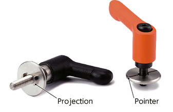 LECMS-LWPMiniature Plastic Clamp Levers with Flat Washers for Slotted Holes