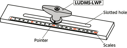 LUDMS-LWPPlastic 夾桿，帶平墊圈，用於開槽孔