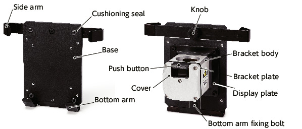 DTAC-PBTablet PC Holders - Quick Positioning Type - For Round Pipes