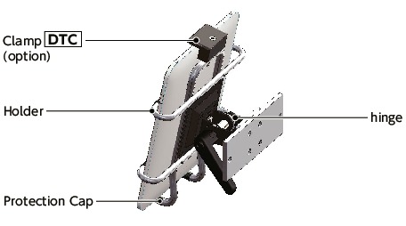 DTS-AFTablet PC Mounting System - Single Axis Type - Clamp Lever / Hexagon Nut Retention